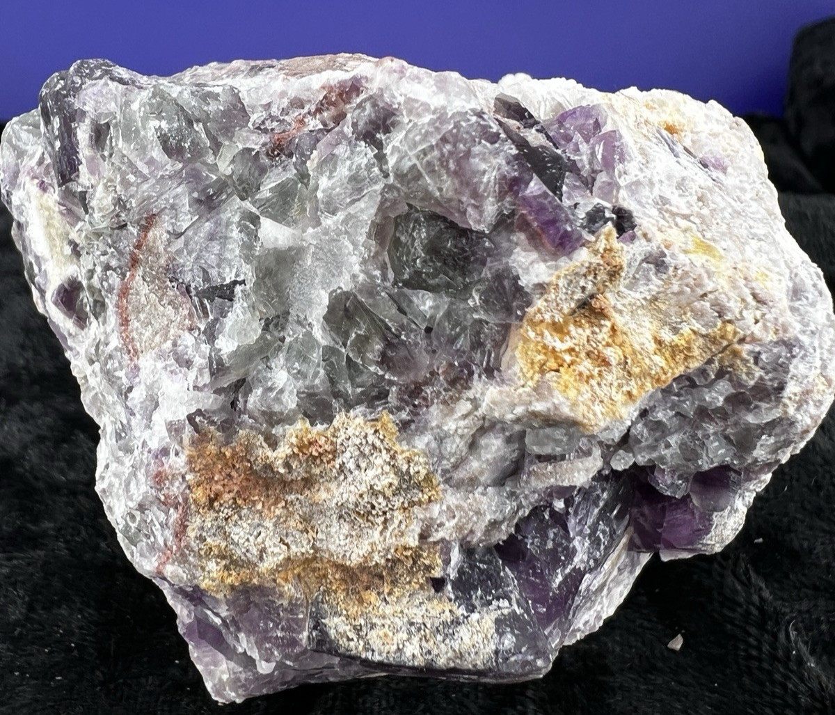 Fluorite and Calcite in Matrix – Ojuela Mine, Durango, Mexico 300 g