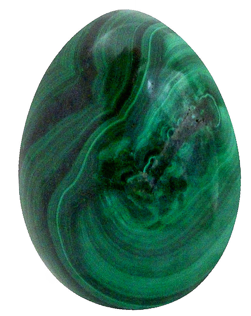 Polished Malachite Egg 9.8 oz – 2.25 x 1.75 inches – MAL083EGG -Bull’s eye Green