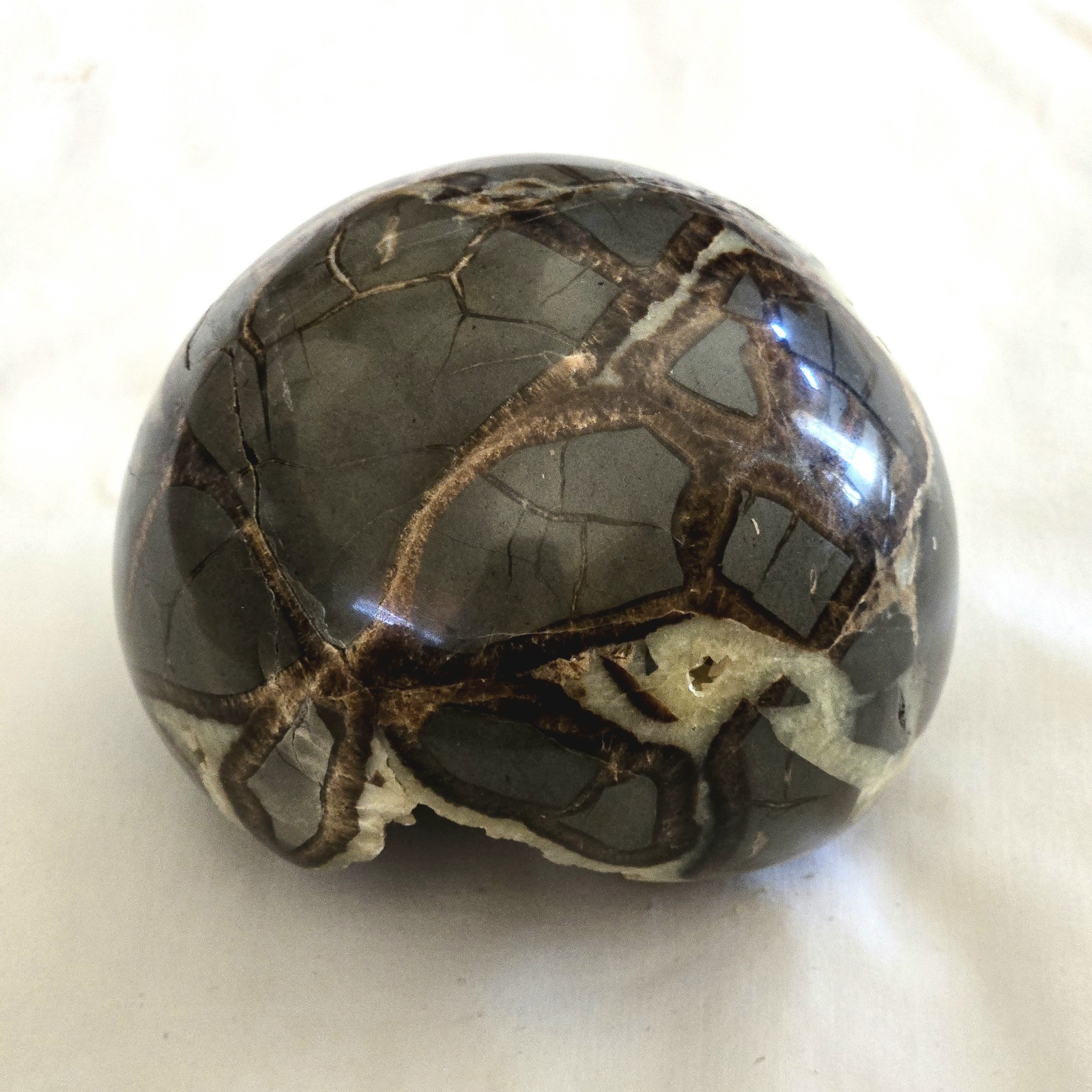 Geode Nodule Opened Polished 3 1/2″ Diameter Approximately Unbranded No Location