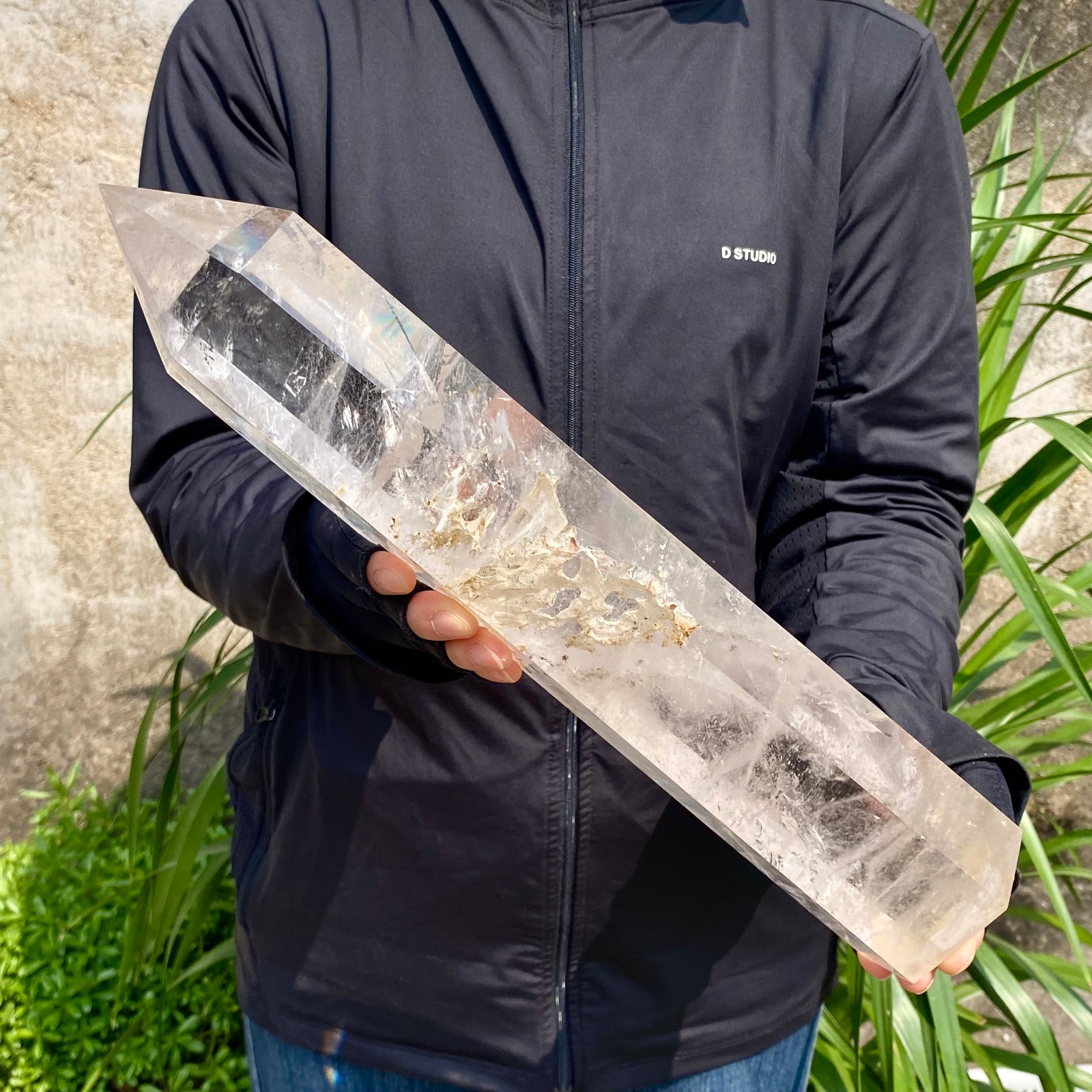 6.17LB Natural Clear Crystal Obelisk Quartz Energy Tower Point Reiki Healing Gem