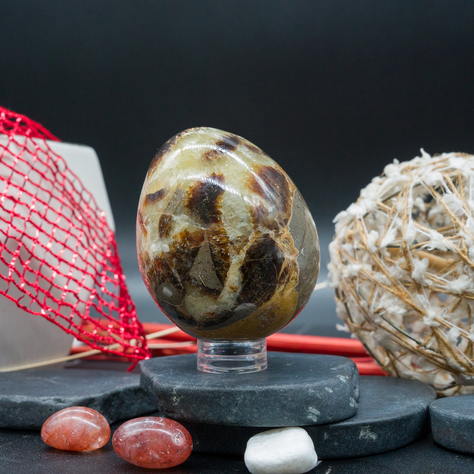 Septarian Egg Crystal Decor Spiritual Protection Gift Dragon Stone Dinosaur Egg