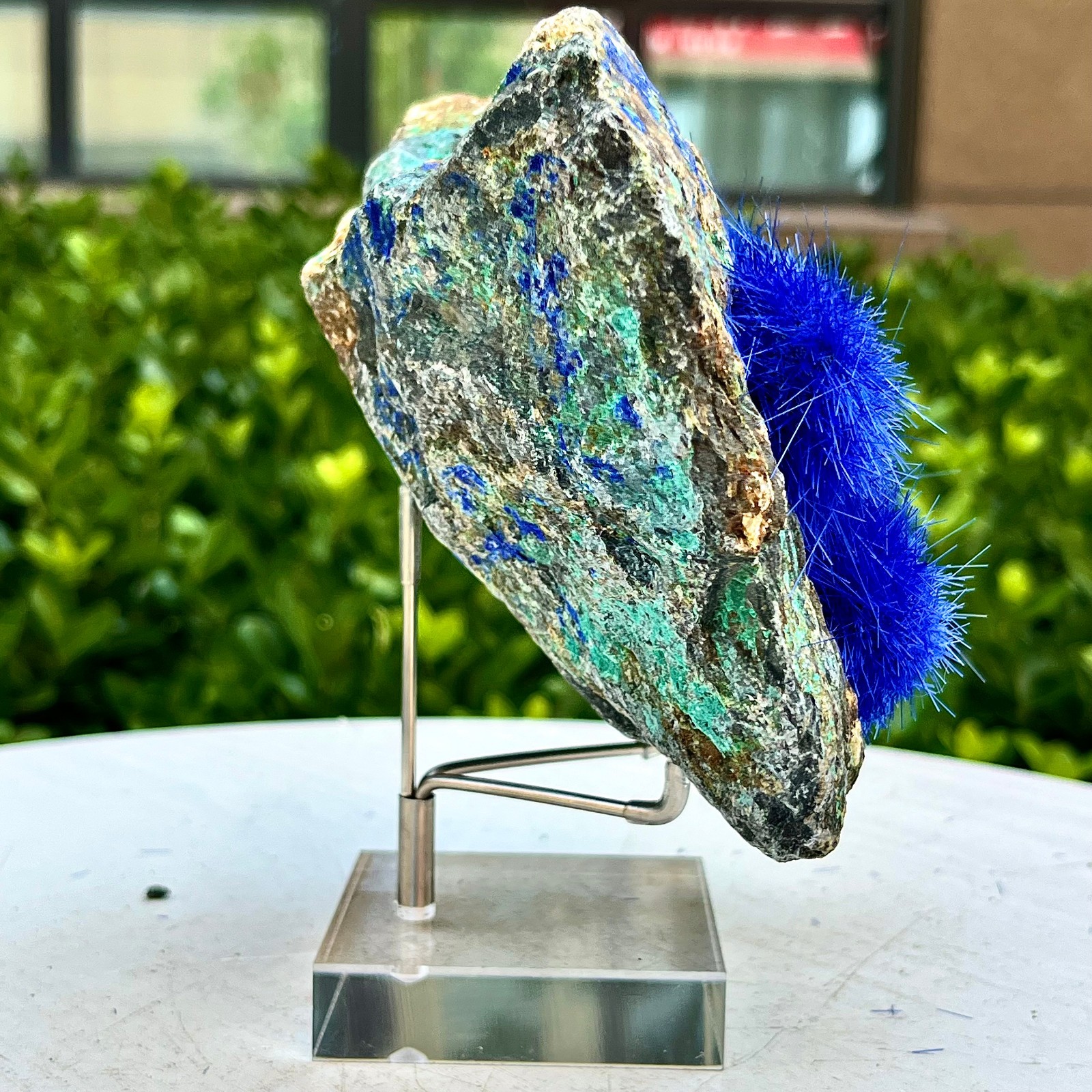 2.93LB Blue Natural Goethite Crystal Quartz Energy Ore Healing Mineral Specimen