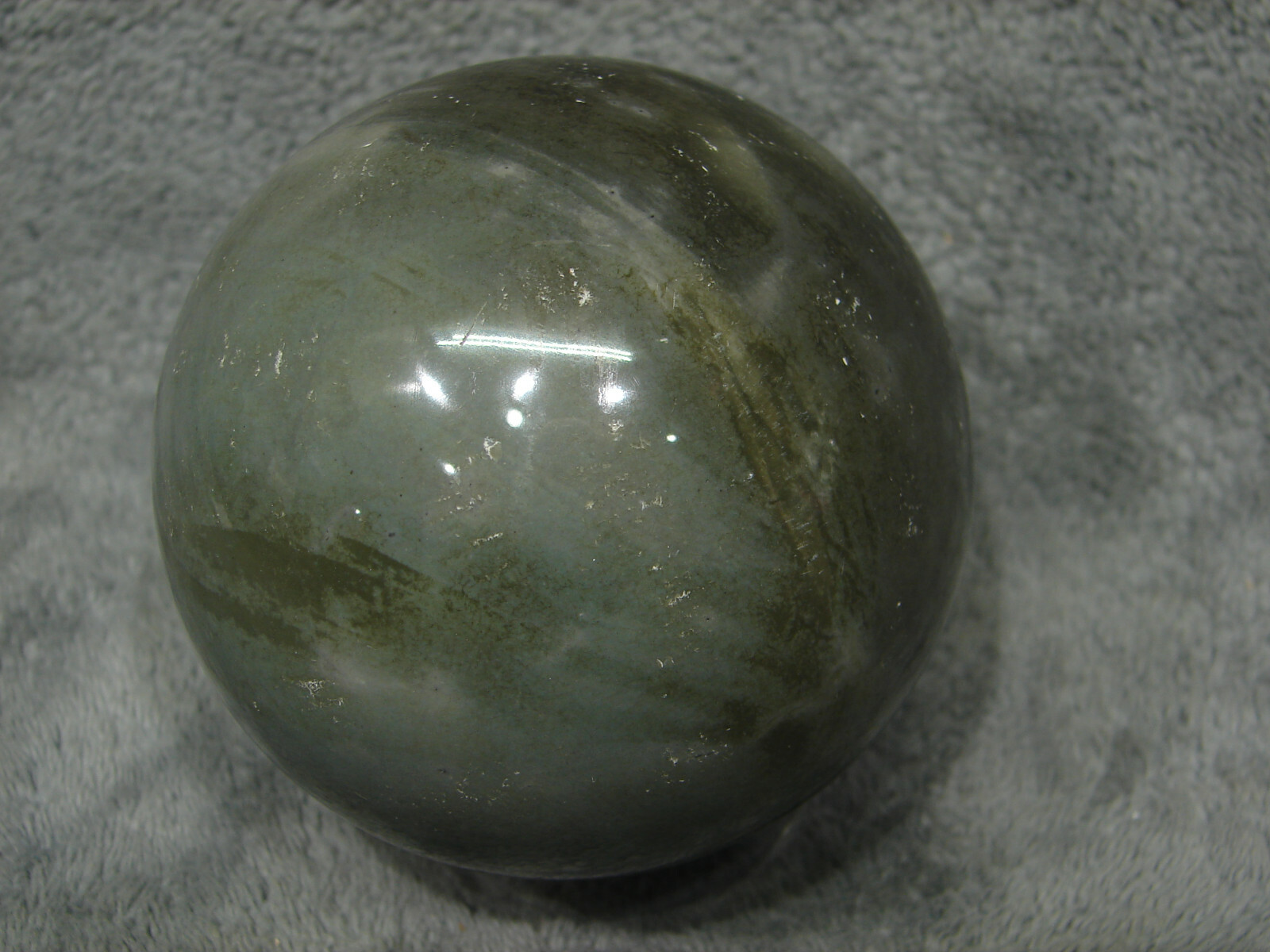 3&1/8″ PolyChrome Jasper 1lb 9.2 oz Sphere Madagascar Healing Reiki Stone Ball