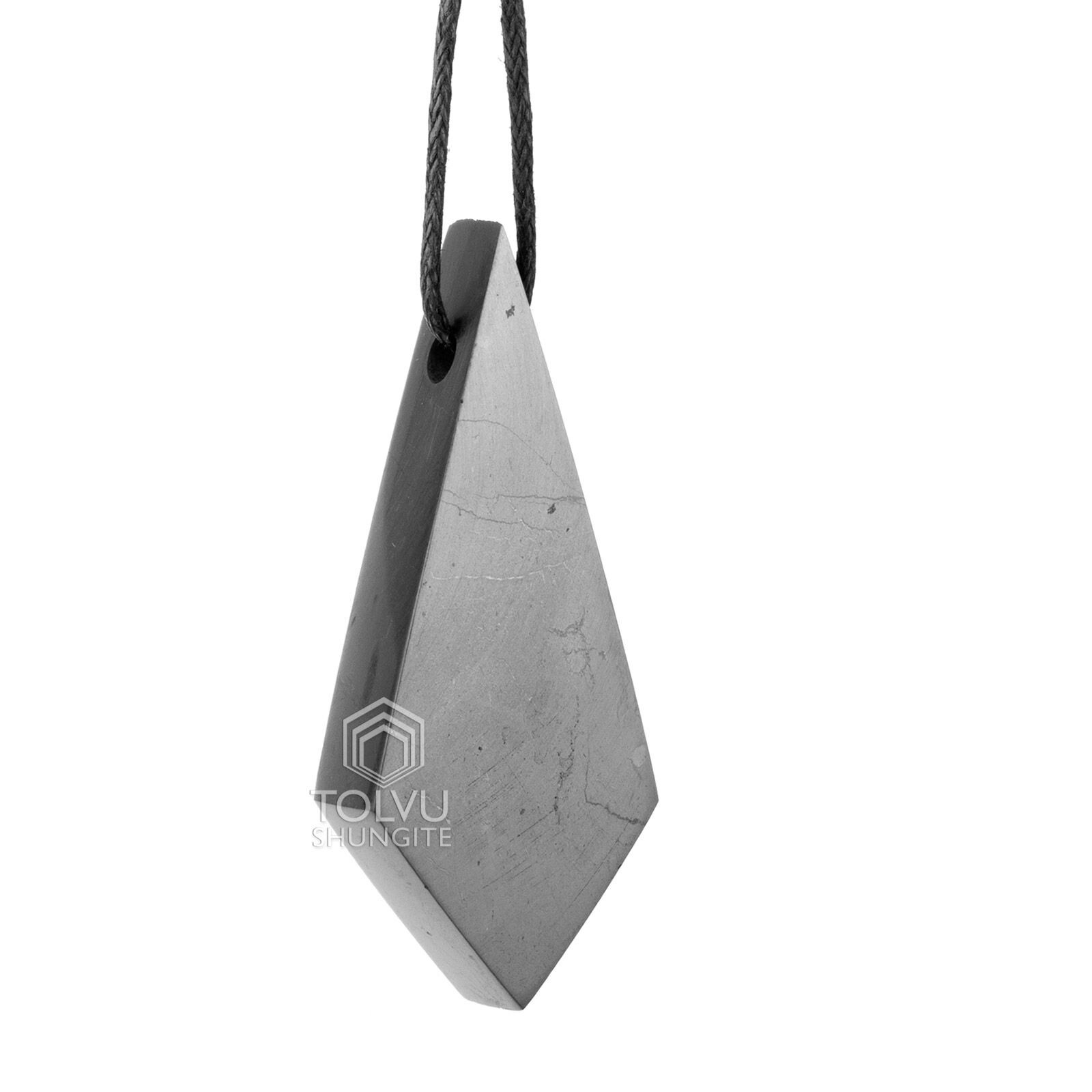 Shungite mineral Energy pendant made of genuine shungite, EMF protection, Tolvu