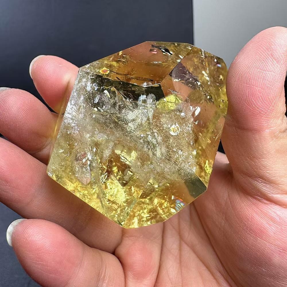 193g Natural Citrine Quartz Carved Freeform Crystal Reiki Healing Decor