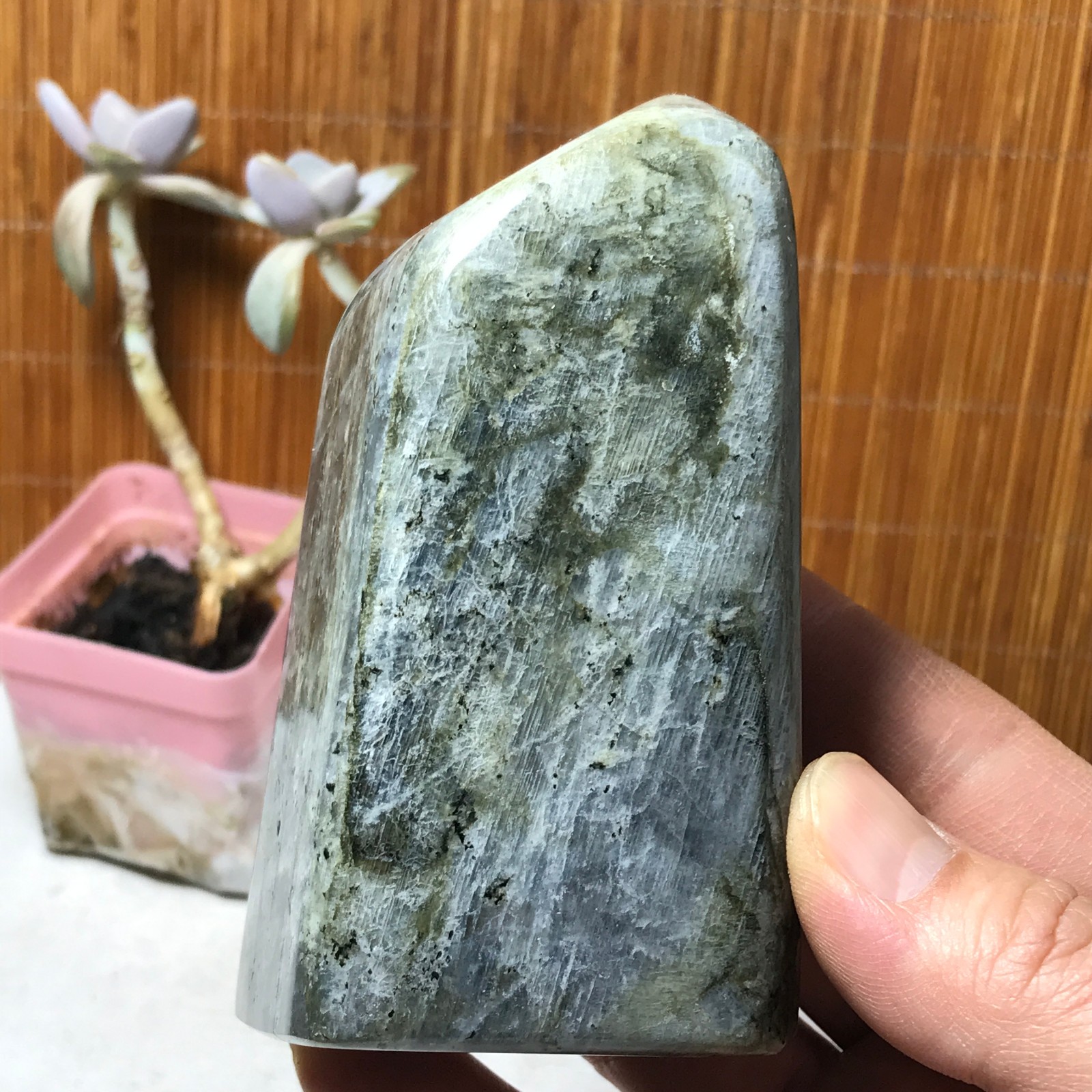 108-53-40mm Natural Labradorite Crystal gemstone Polish Mineral Specimen A3327