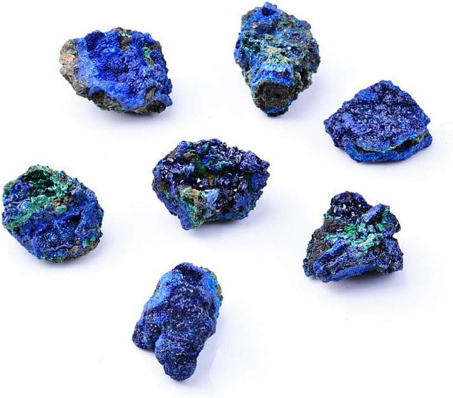 Wixine 1Pcs Natural Azurite Malachite Crystal Mineral Specimen Healing Stone
