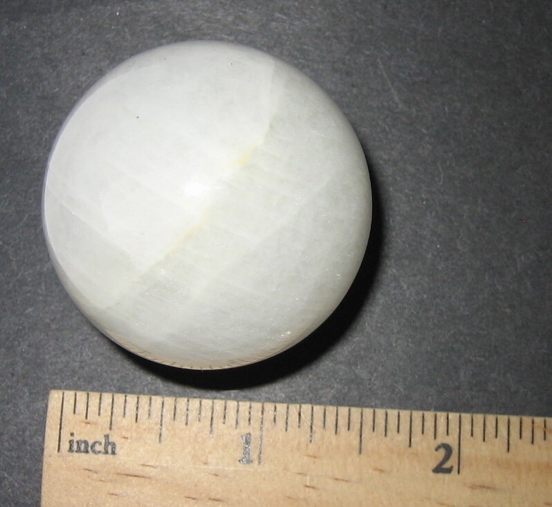 40mm RARE! POLISHED NATURAL CRYOLITE STONE MINERAL SPHERE GREENLAND ~ 86grams *A