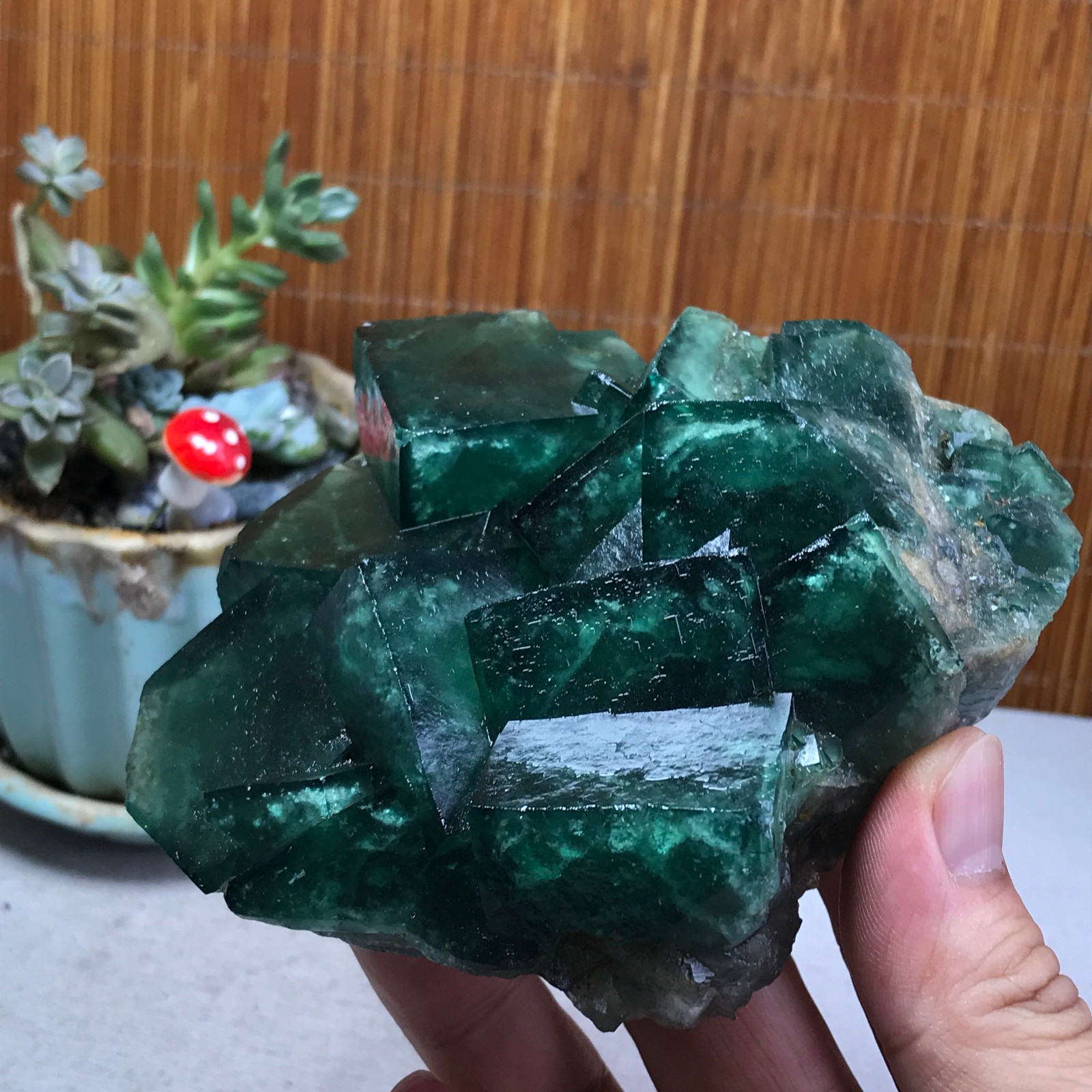 105-95-38mm Rare Natural Green Calcite fluorite Mineral Specimen 598g A6173