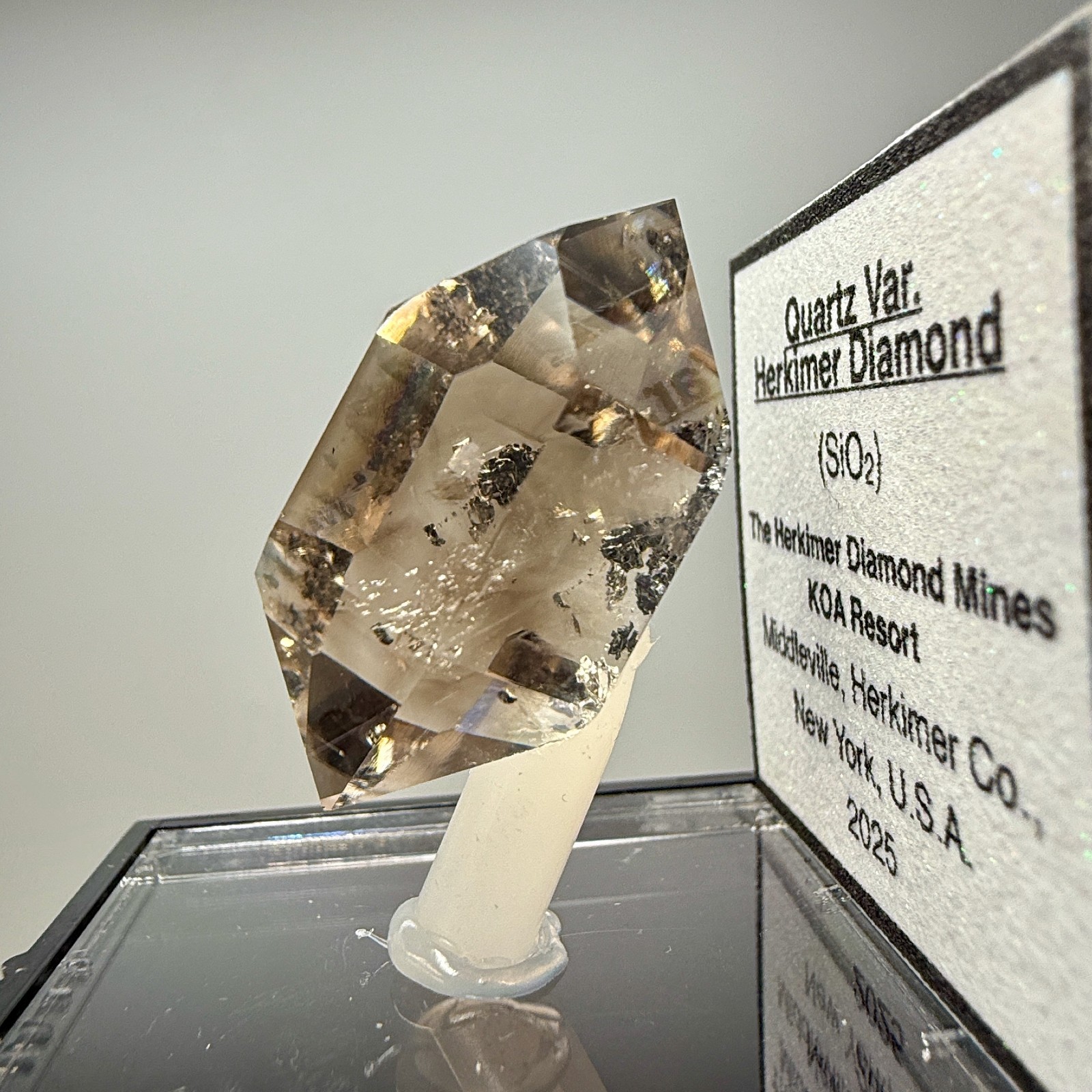 Huge Smoky Herkimer Diamond Gem w/ Sharp Phantoms, A-Grade Clarity