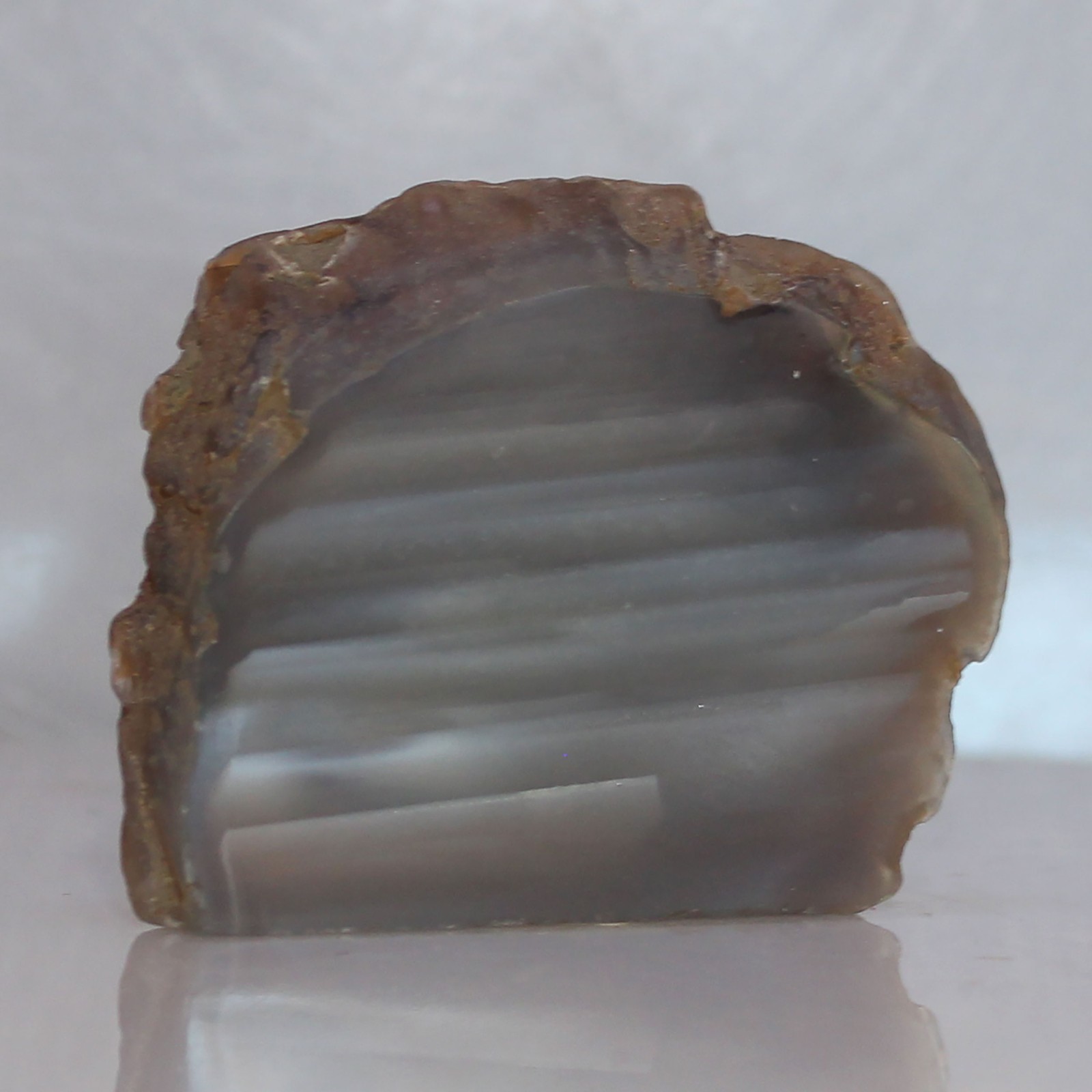 Oregon Chalcedony Opaque White Blue Streaks Crystal Mineral Rock High Polish