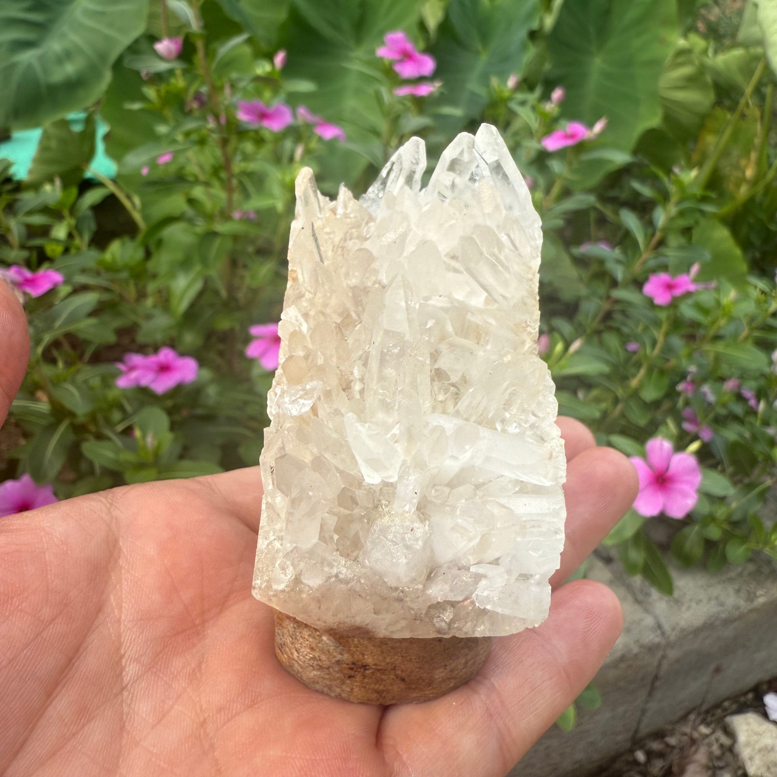 Natural Crystal Quartz Cluster carved Skull Reiki Healing 1pc