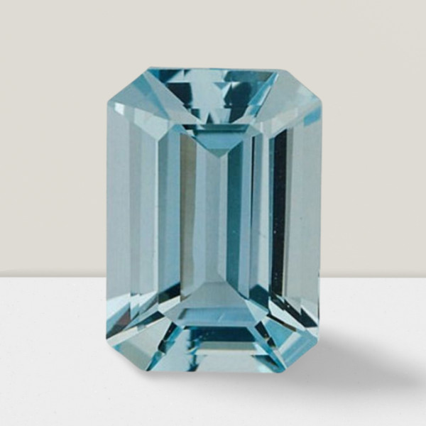 Aquamarine Octagon Cut Gemstone 1.20 Cts – 8×6 mm Flawless Loose Gem