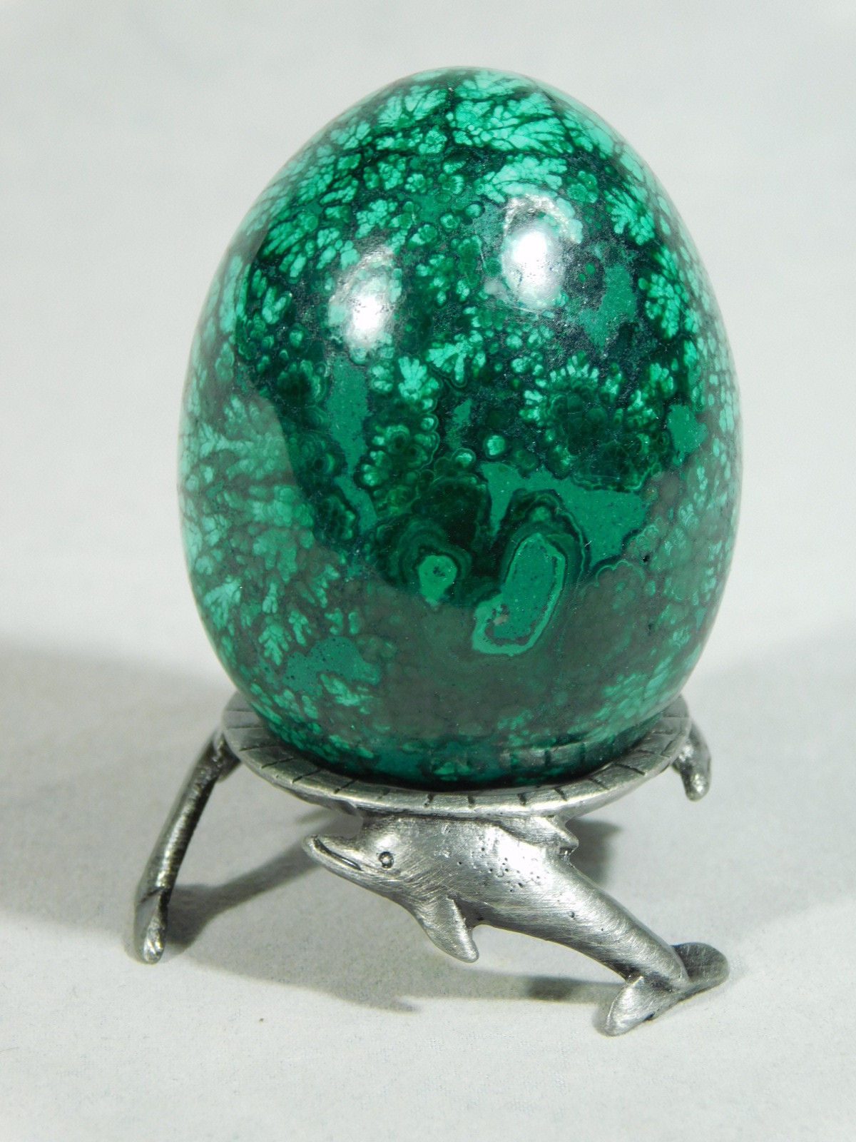 Sphere Display Stand DOLPHIN Design Small Size Dark Silver Color