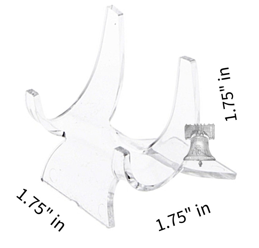 Curved Stand Clear Acrylic Display Easel for Rock Mineral Fossil Agate SMALL