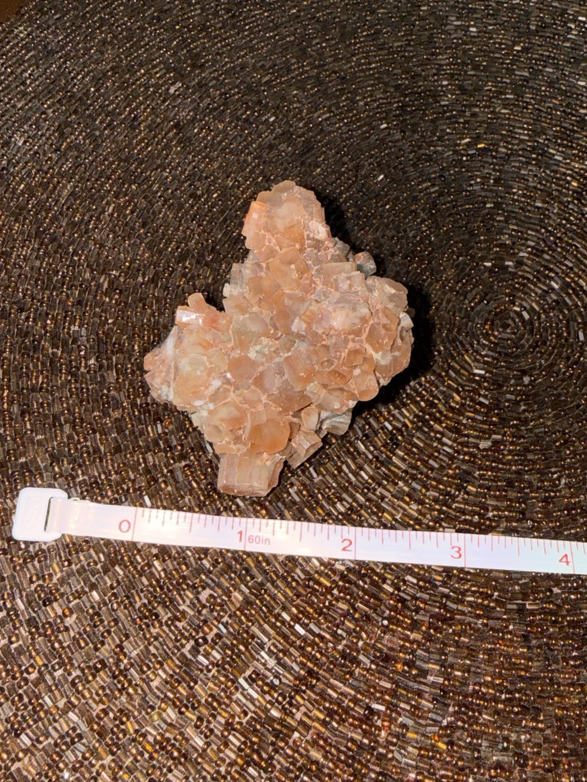 Intricate Aragonite Star Cluster Specimen Display Piece 5.7oz, great shine