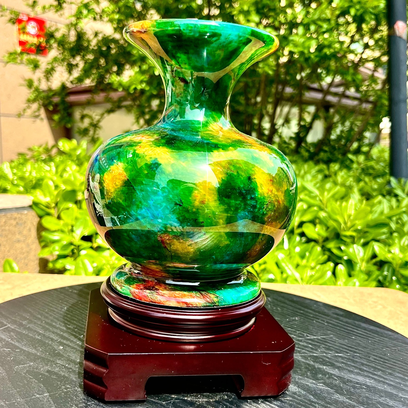 3.81LB Natural “Seven Colors Jade” vase specimen -Taiwan China