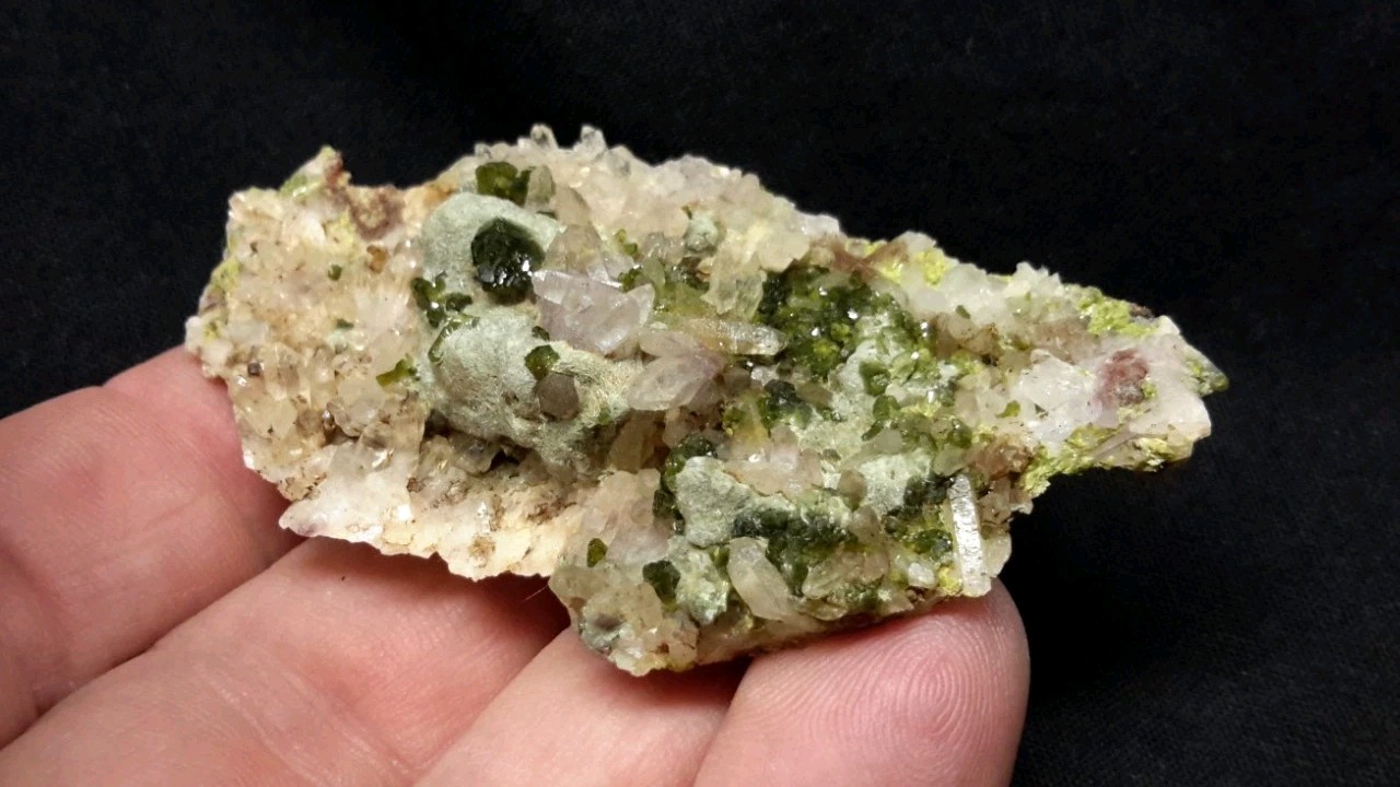2.75″ EPIDOTE on QUARTZ from the Mibladen Mining District, Khénifra, Morocco