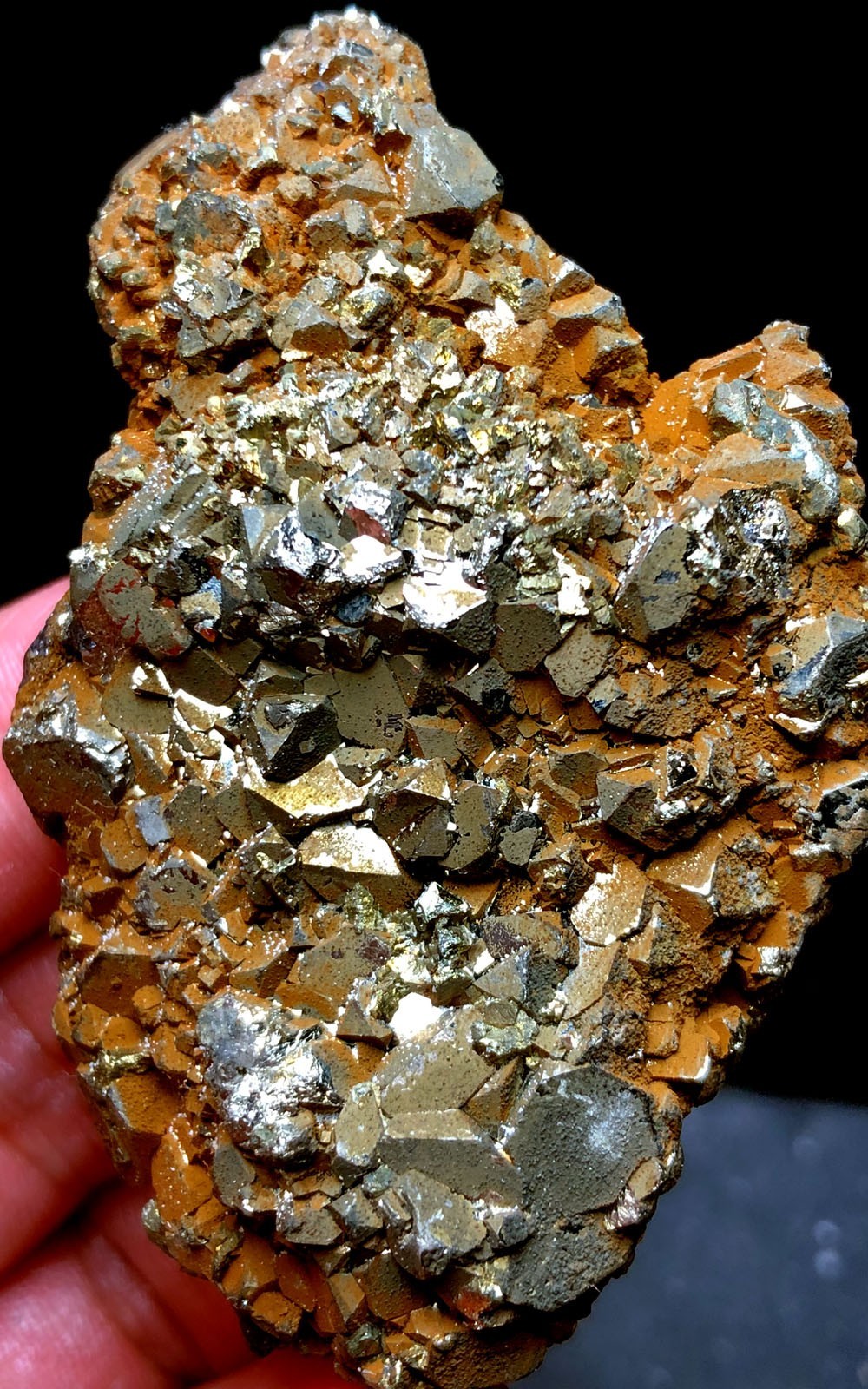145g Rare Fantastic Golden Chalcopyrite&IRON PYRITE Nugget Native Inner t575