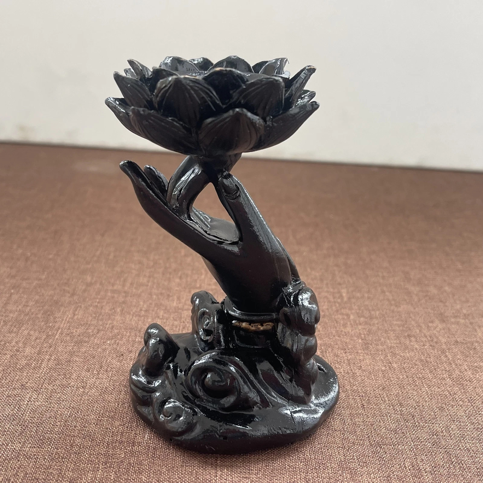 Lotus hand Holder Stand Base Crystal Ball Hand Made Display 1pcs
