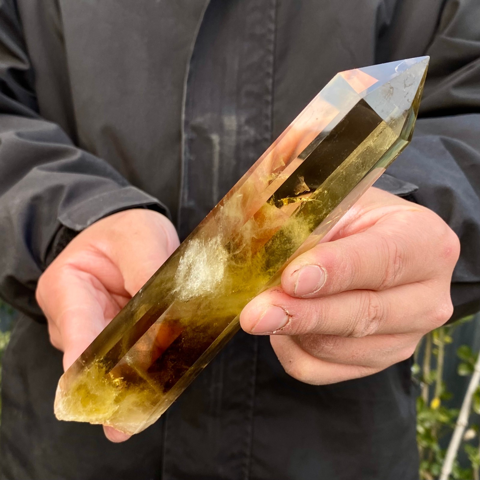 335G Citrine obelisk energy column Reiki healing
