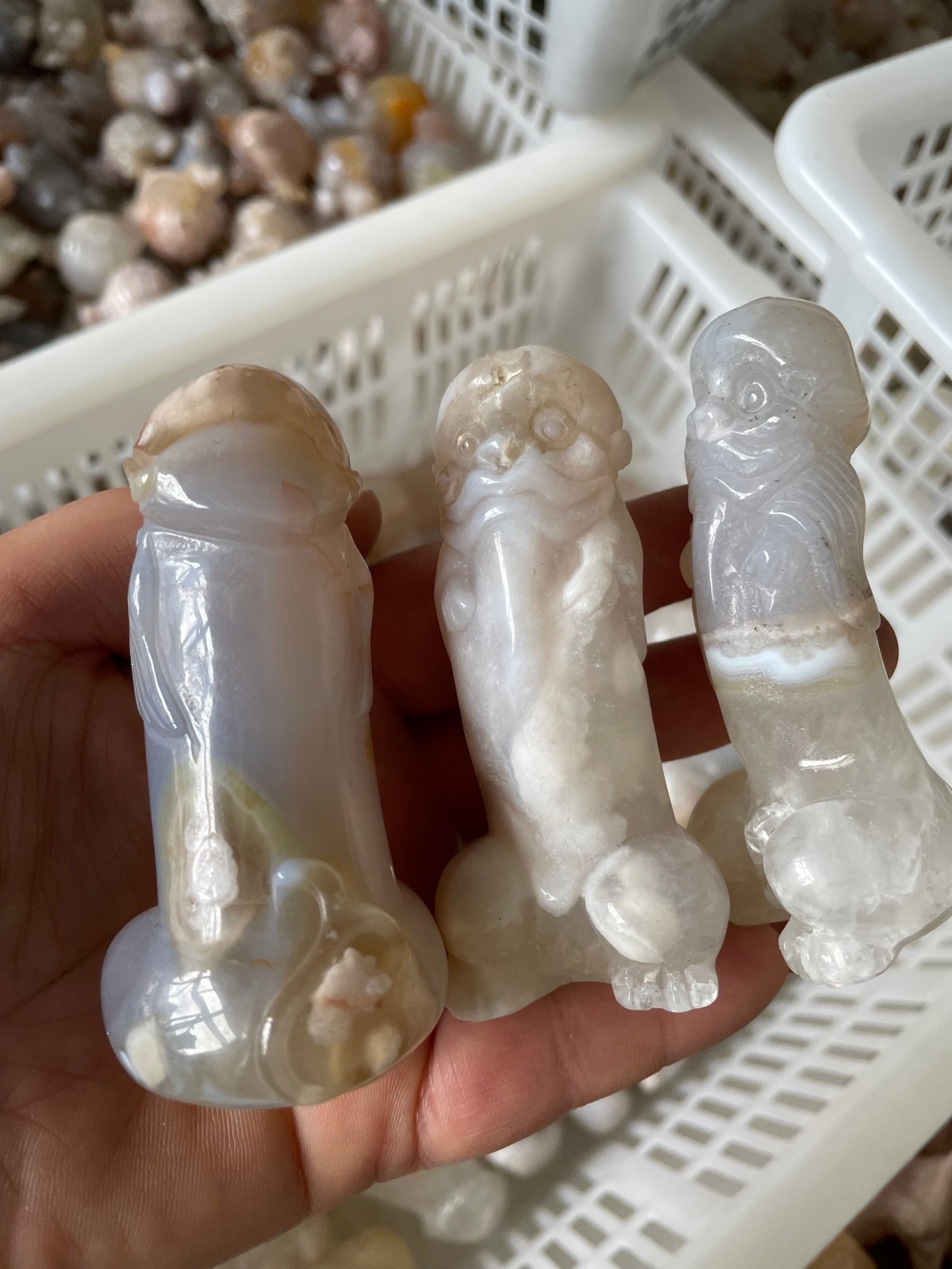 atural Sakura Agate Blossom Facet Rough Specimen Madagascar 1pc