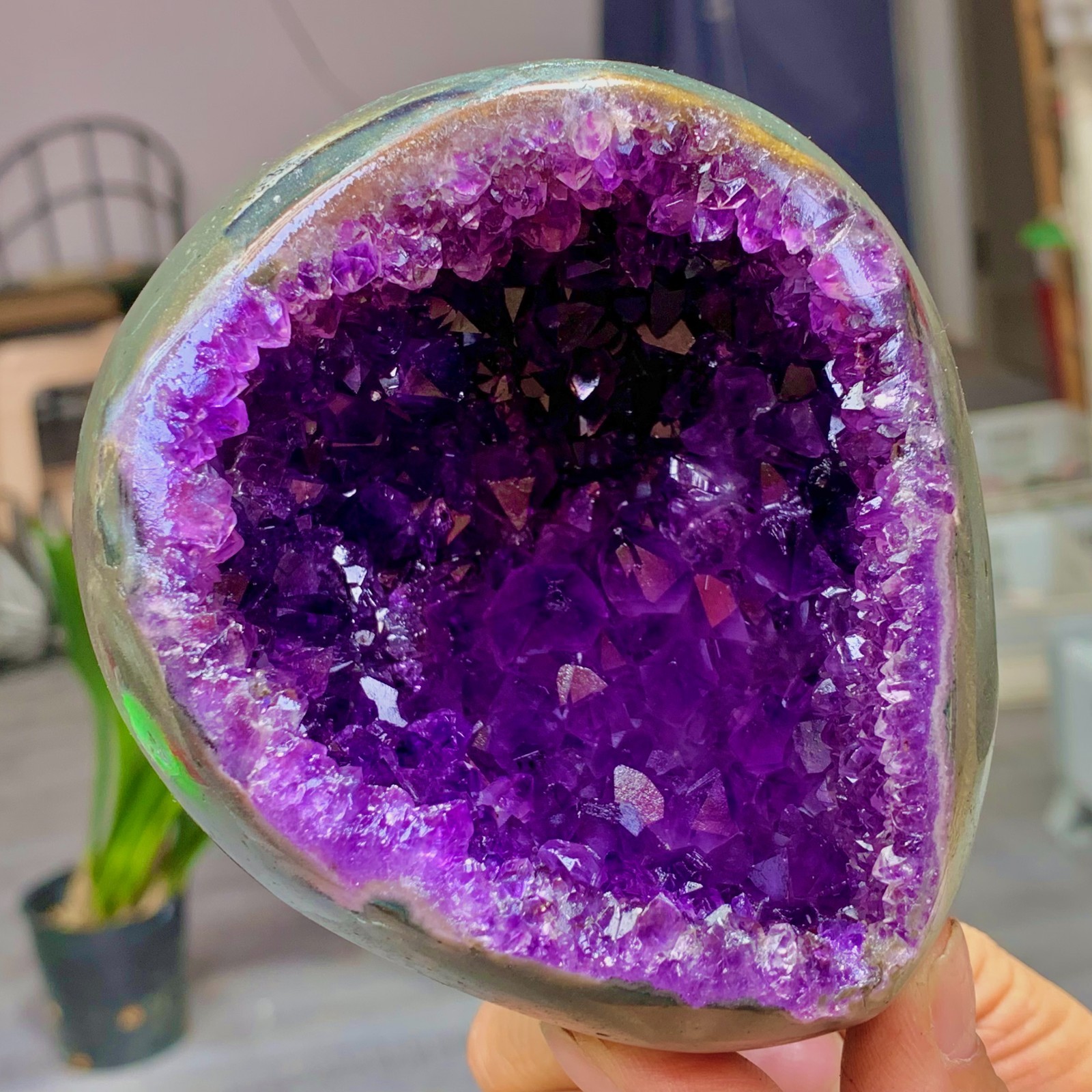 1.8LB Healing of natural amethyst crystal cave quartz cluster specimens