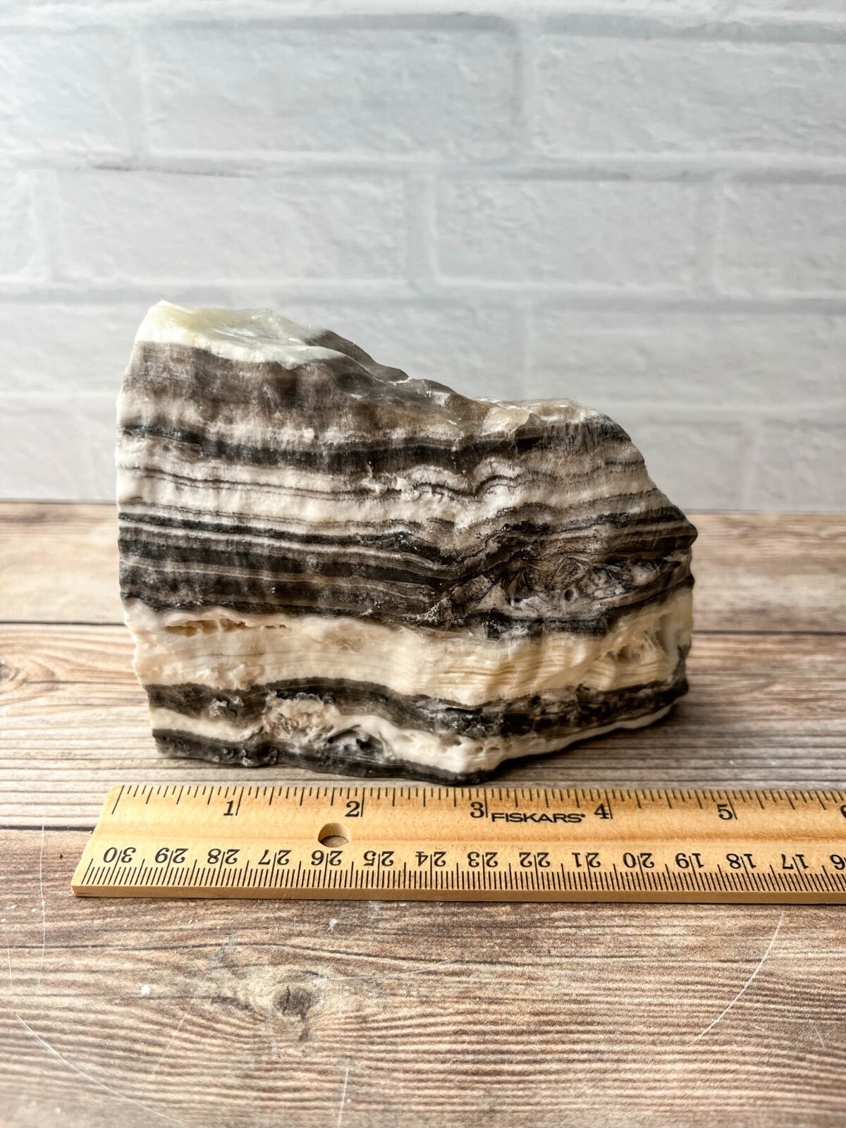Zebra Calcite , 3 lb 3.2 oz Mexican Raw Rough