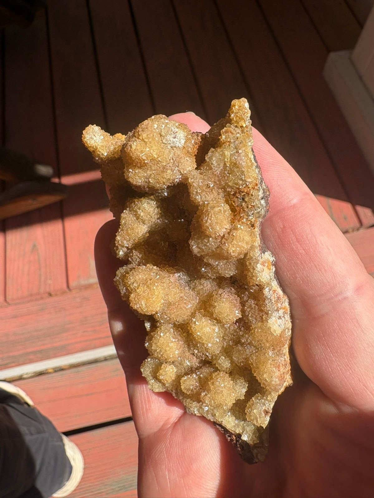 Smithsonite, yellow, Monte Cristo mine, Rush, Arkansas, USA