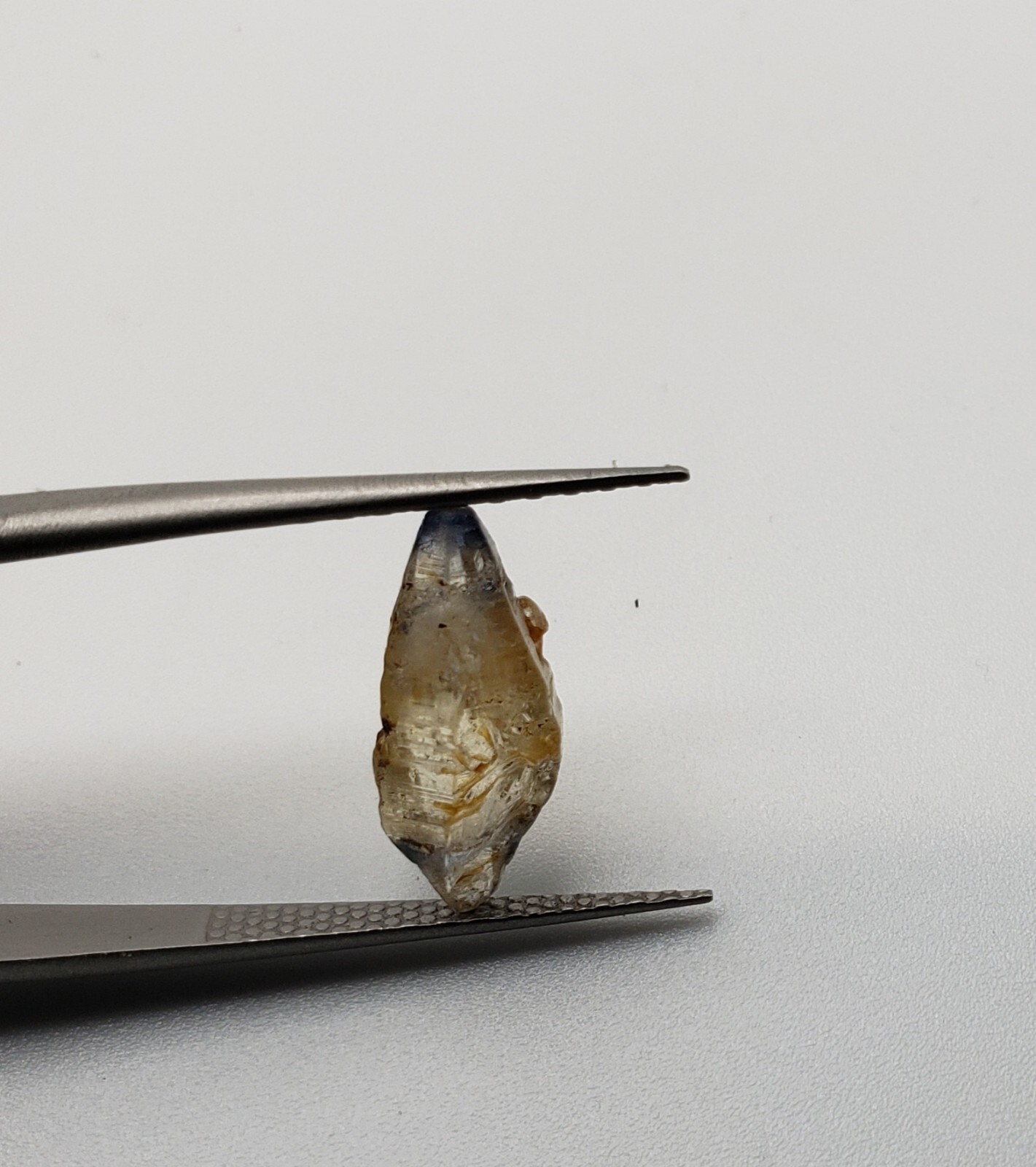 Yellow Sapphire Rough. Natural Celon Specimin Sri Lanka Gem 6.06Ct. 17.2x7mm