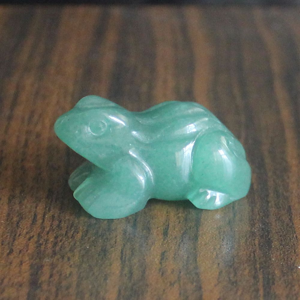 40mm Carved crystal rose quartz frog statue animal figurine office home decor