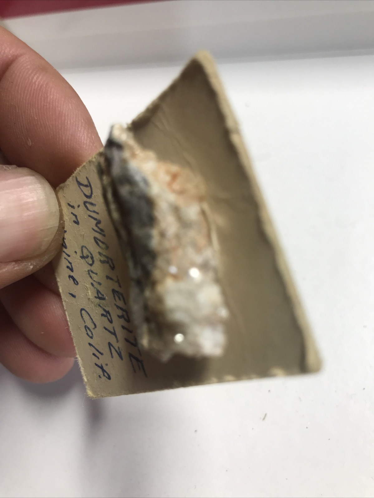Dumortierite In Quartz ~5 Gramm 25 Ct. Alpine California Size 1”x1/2”