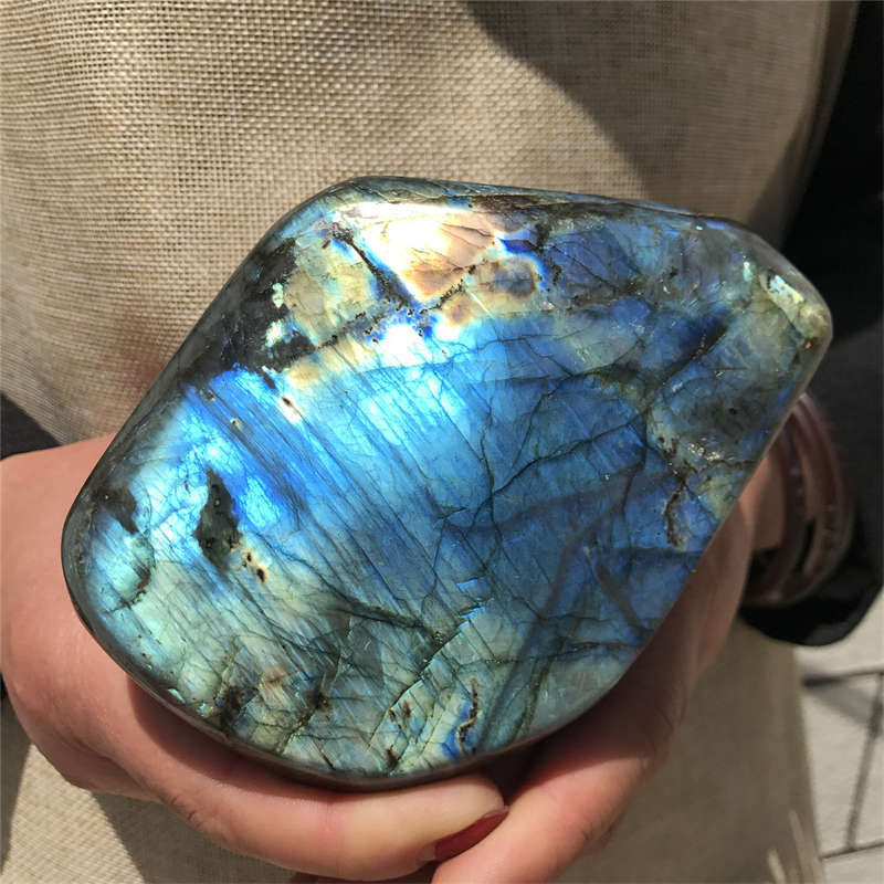1.21kg Natural Labradorite Quartz Crystal Spectrolite Mineral Reiki healing