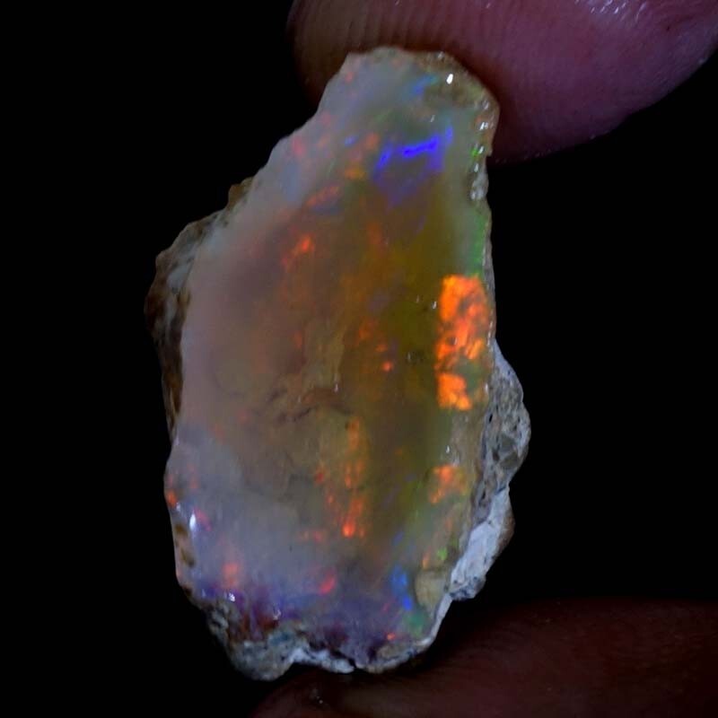 16.00 Ct October Birthstone AAA Ethiopian Opal Rough Welo/Multi Fire Amazing Raw