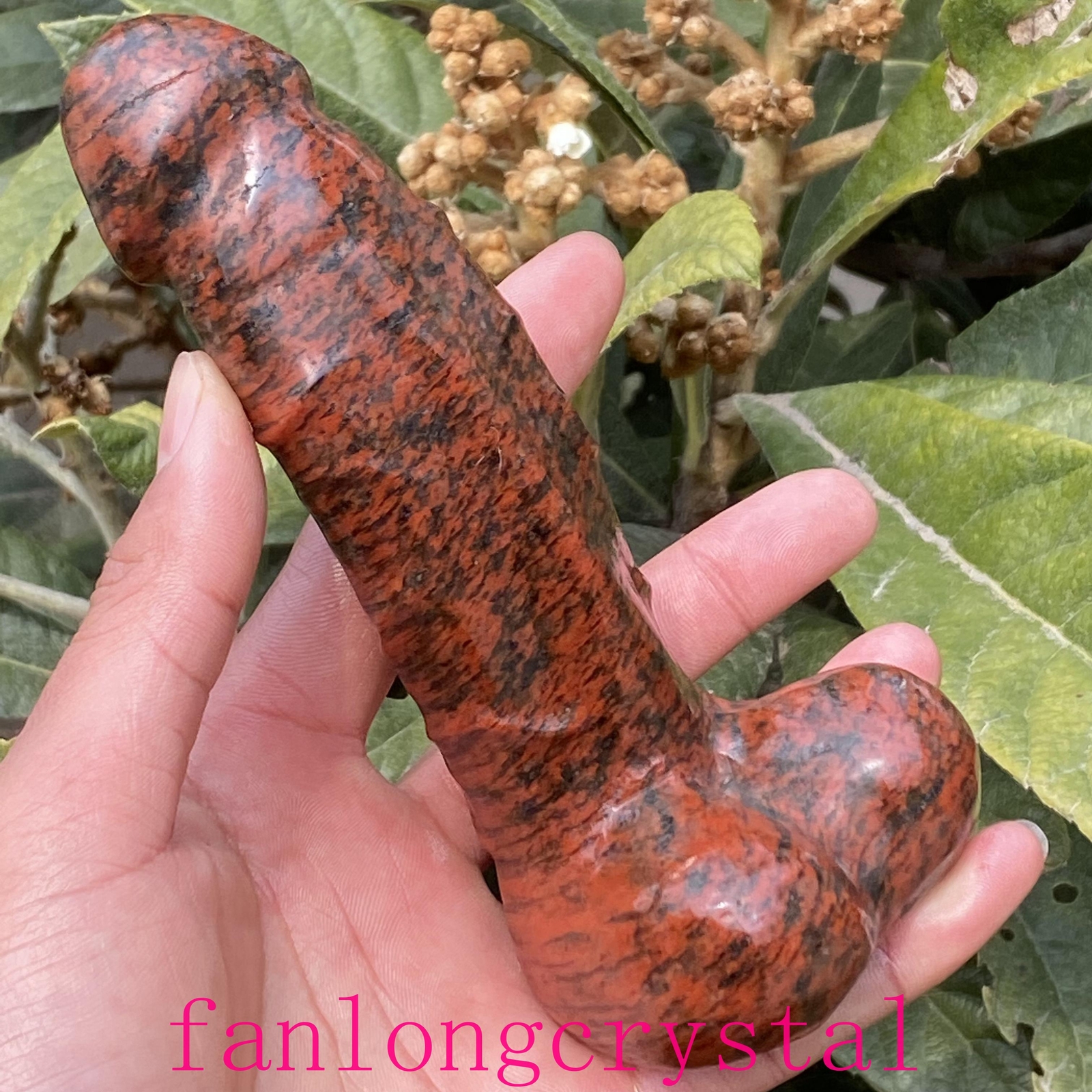 6in Wholesale Natural Red llanite male penis Quartz Crystal Carved Figurines 1pc
