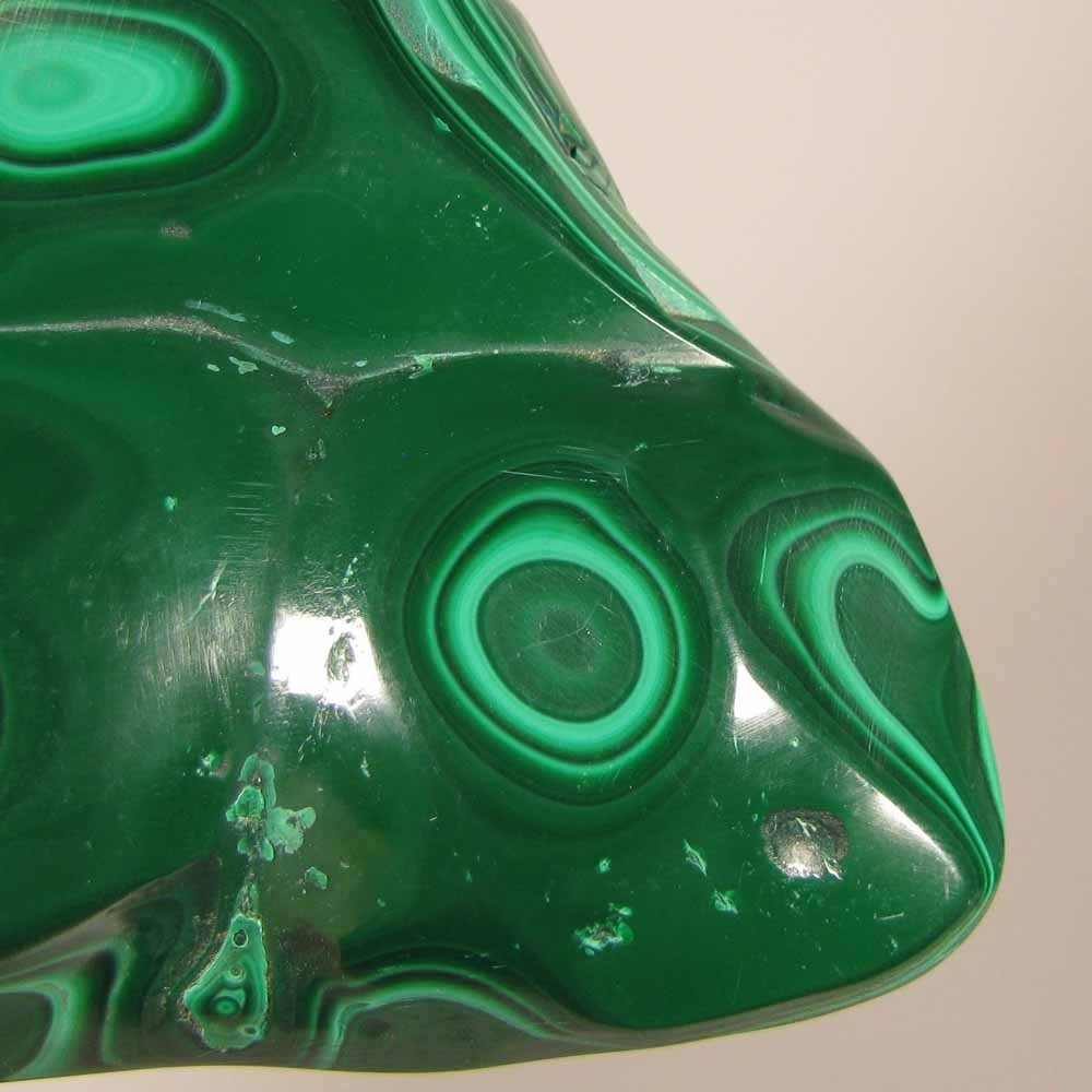 4.1″ Polished Botryoidal MALACHITE Gemstone – Congo, Africa – 1 lb.