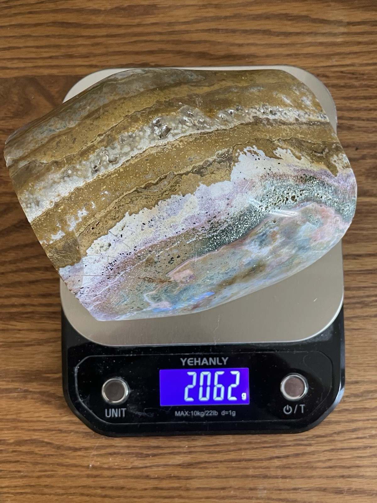 Hand Carved and Polished OCEAN JASPER crystal – 2062g, 4.545 – large sculpture