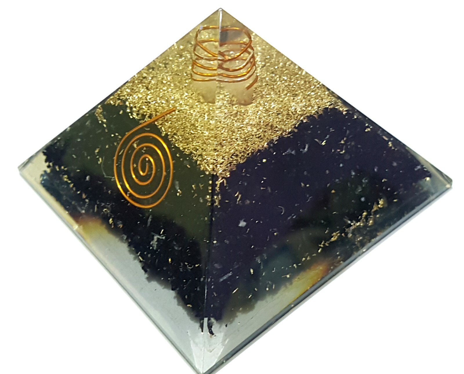 Black Tourmaline 75mm Big EMF Protection Natural Stone Orgone Pyramid Reiki Heal
