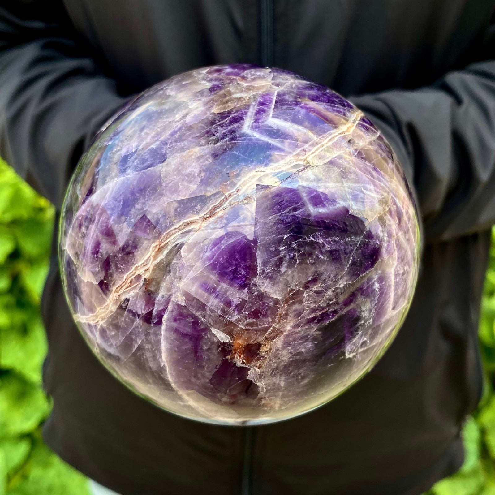 2.99LB Natural dreamy amethyst Quartz Sphere Quarzt Crystal Ball reiki
