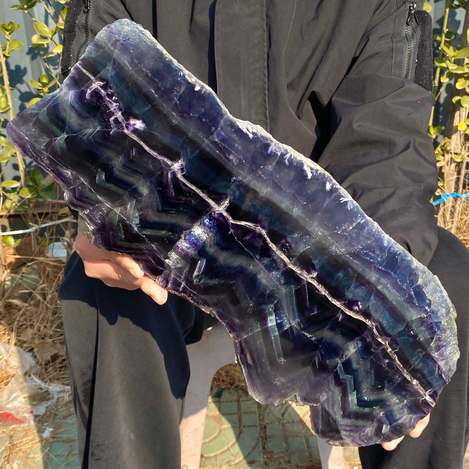 9.59LB Natural beautiful Rainbow Fluorite Crystal stone specimens