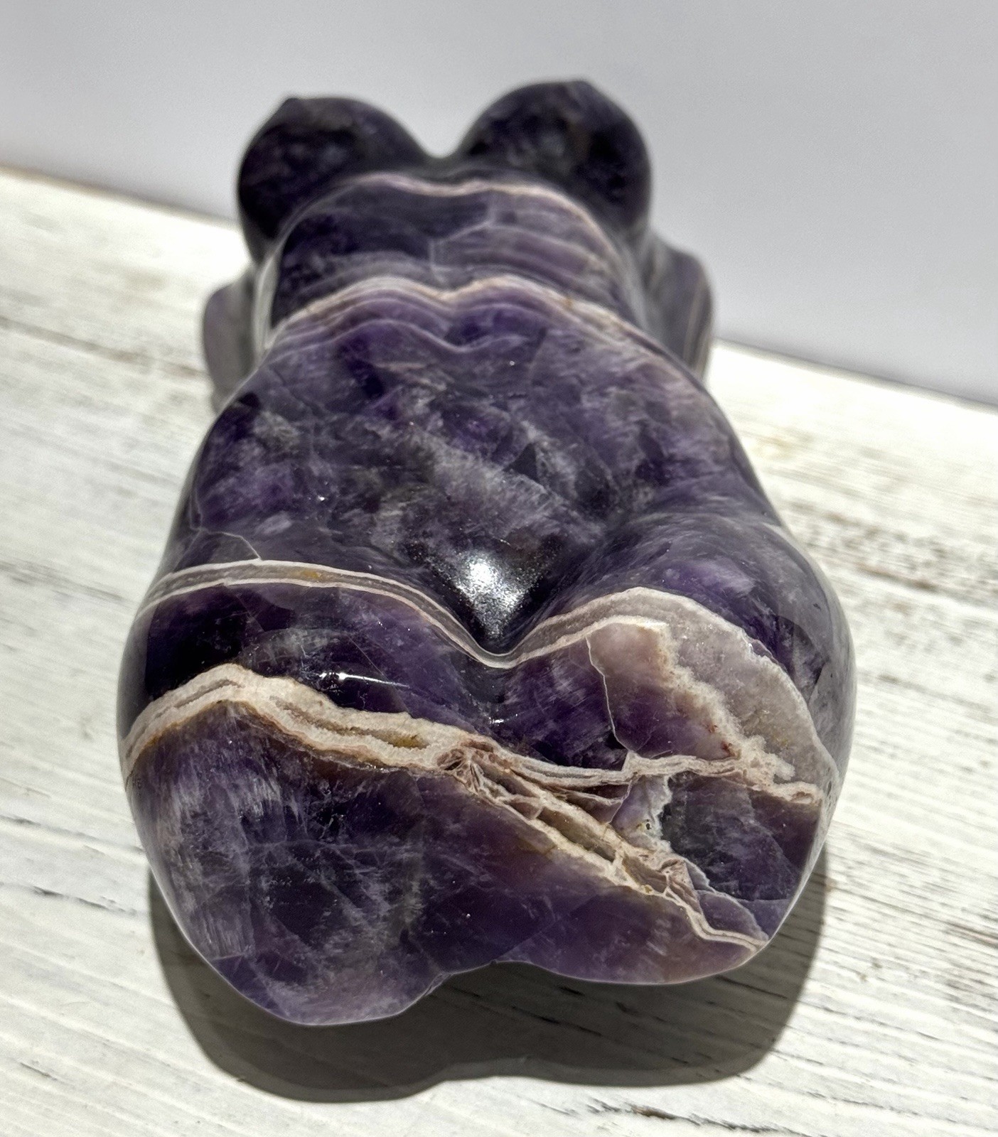 Dream Amethyst Goddess Body 7” Natural Stone Carving- Medium Sized