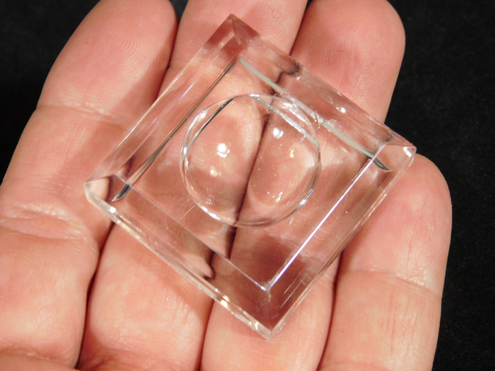 Sphere Display Stand Clear Lucite Small Size