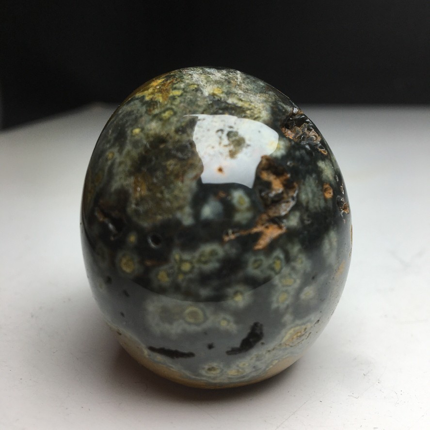 2.0″Natural Crystal Mineral Specimen.Ocean Jasper.Hand-carved SKULL.Statue.CH