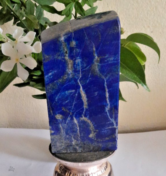 650Grams Lapis Lazuli Freeform Rough Tumbled Polished With Iron Pyrite Inclusion