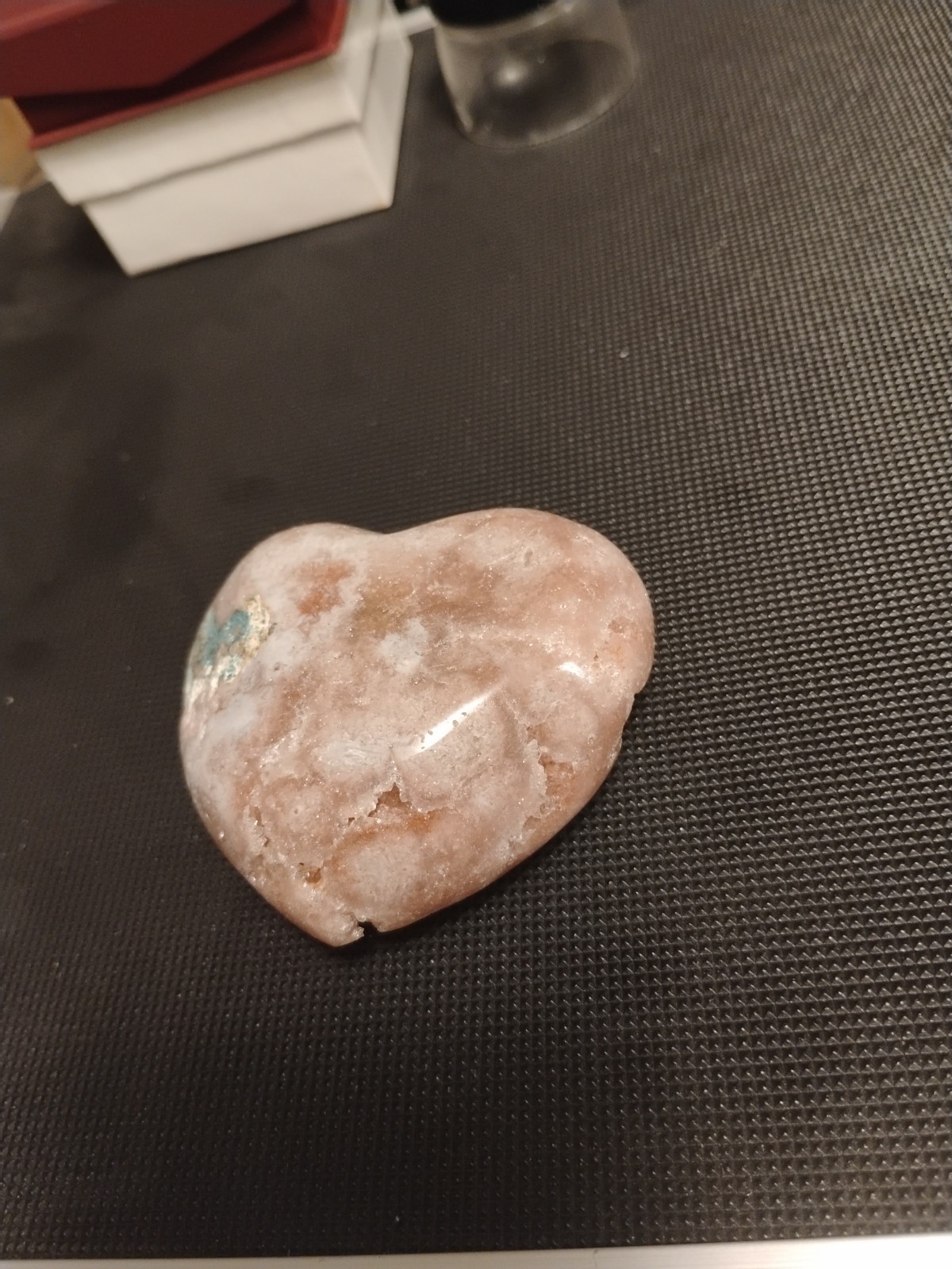 Pink Amethyst Heart! No Stand! 6.34oz!