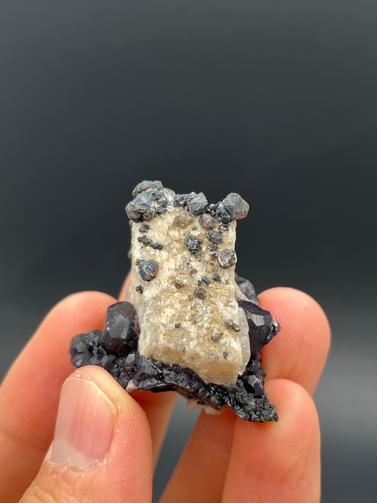 33g Fluorite With Marmatite From Huanggangliang No.2 Area Inner Mongolia China