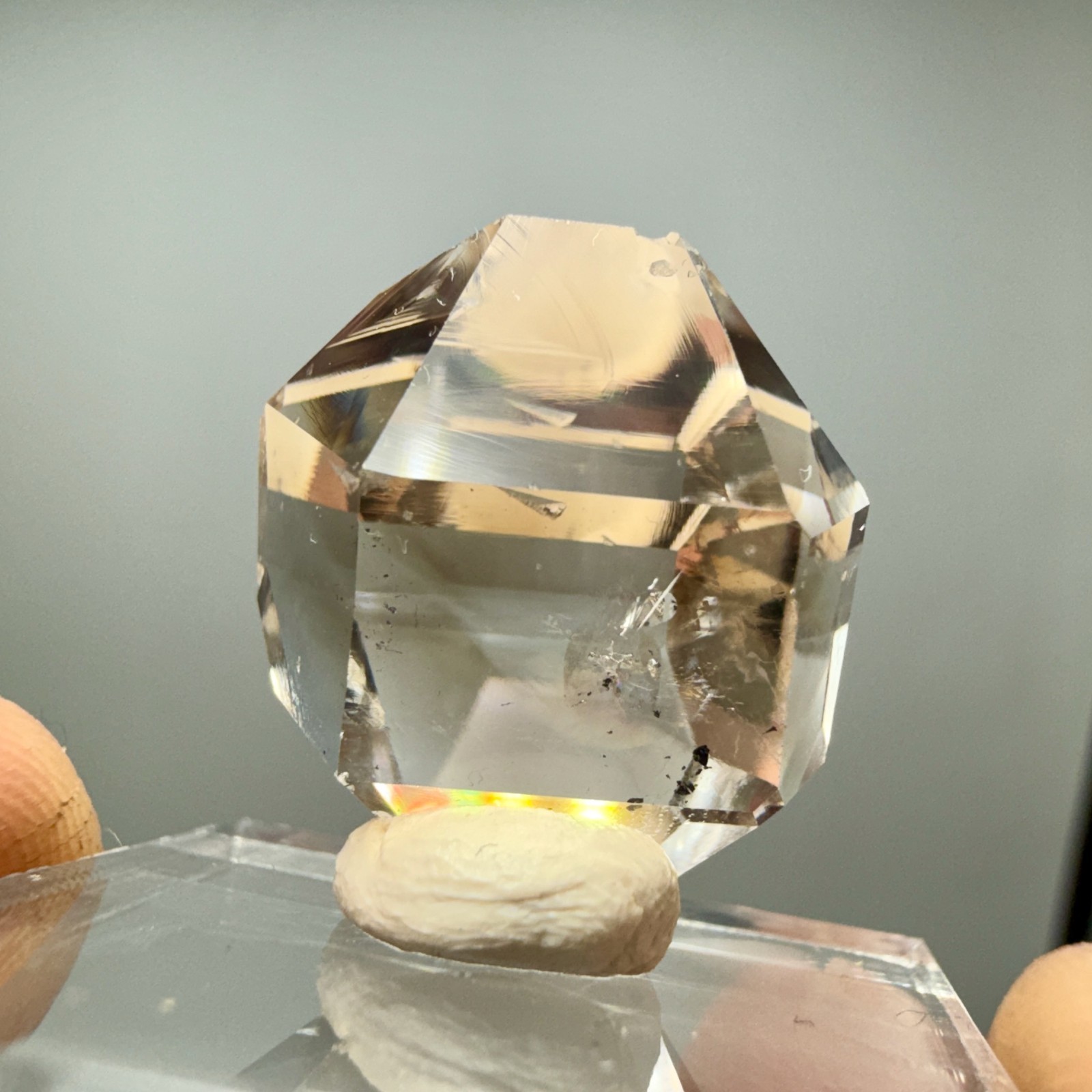 7.46 g A+ Grade Light Smoky Herkimer Diamond Gem, Nearly Flawless!