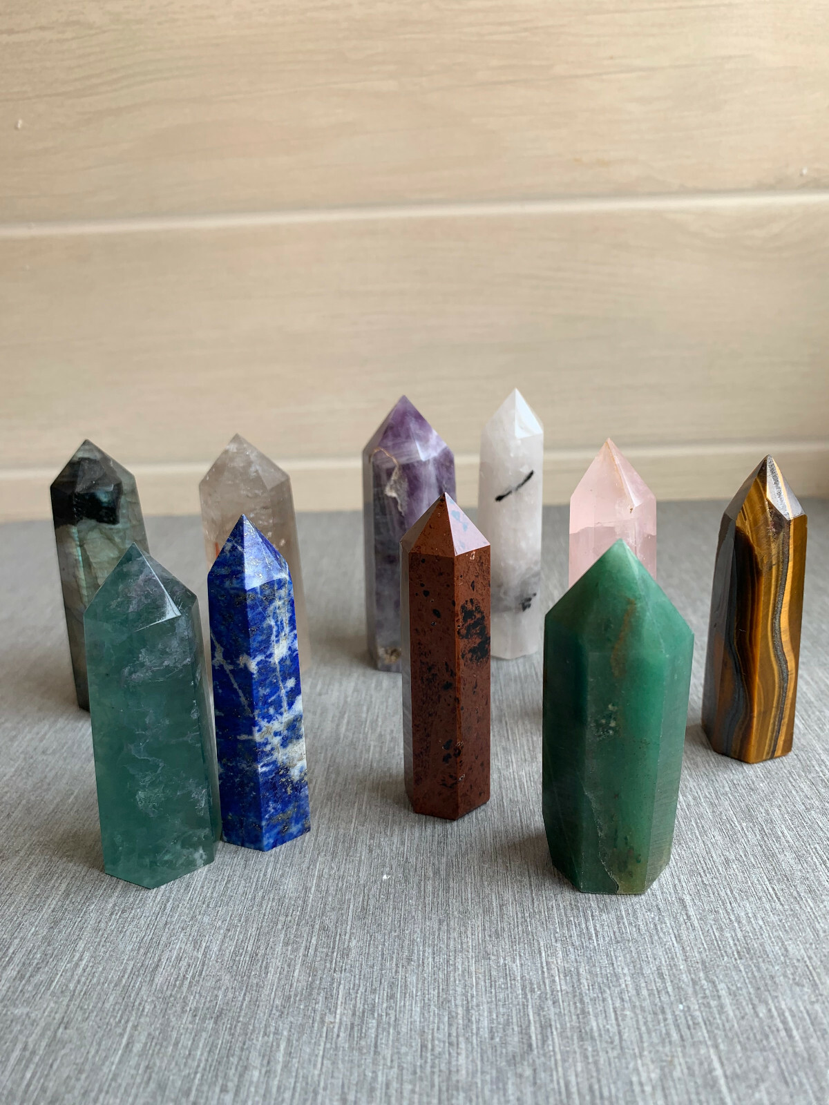 10pcs Natural crystal tower quartz obelisk crystal wand point healing random