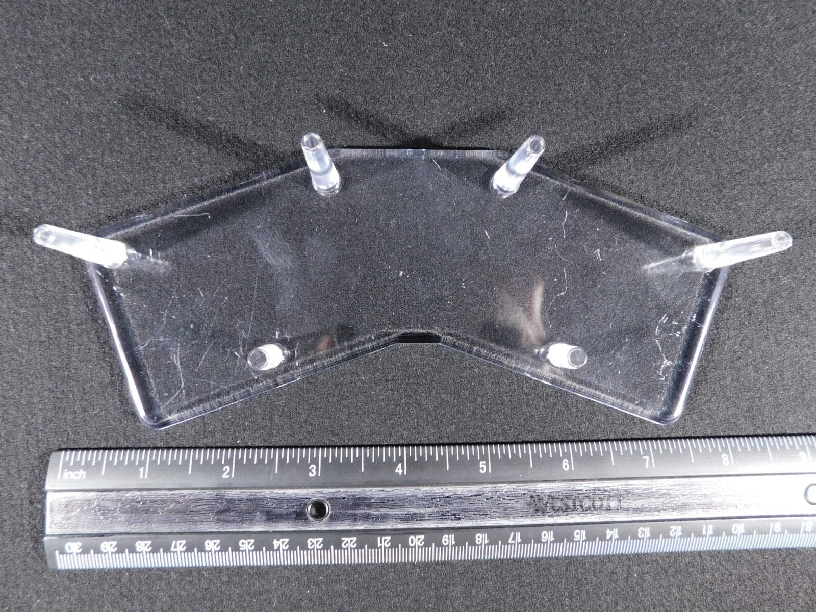 DOUBLE Three Post SPHERE Display Stand LARGE Size Clear Acrylic