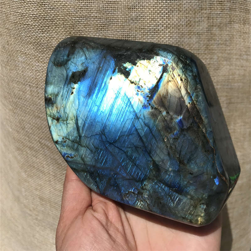 1.21kg Natural Labradorite Quartz Crystal Spectrolite Mineral Reiki healing